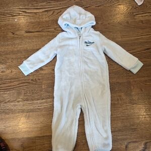 Light Blue Nike Soft Blue Kids Fluffy Sherpa One Piece Size 18 Months